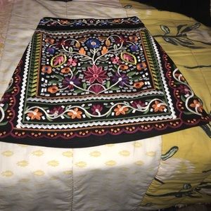 Embroidered colorful mini skirt Emory Park boutique size small